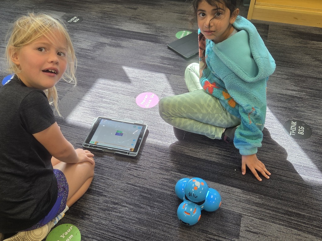 2nd graders programming bots