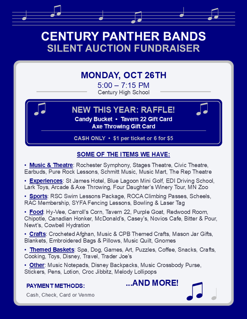 Band Boosters Auction and Raffle