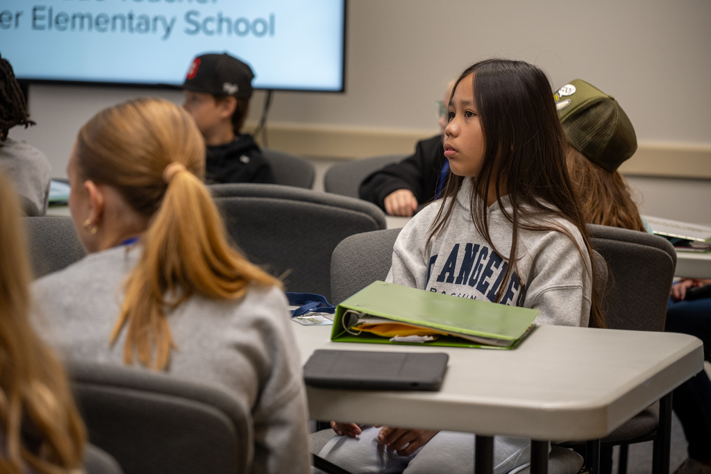 A student listening