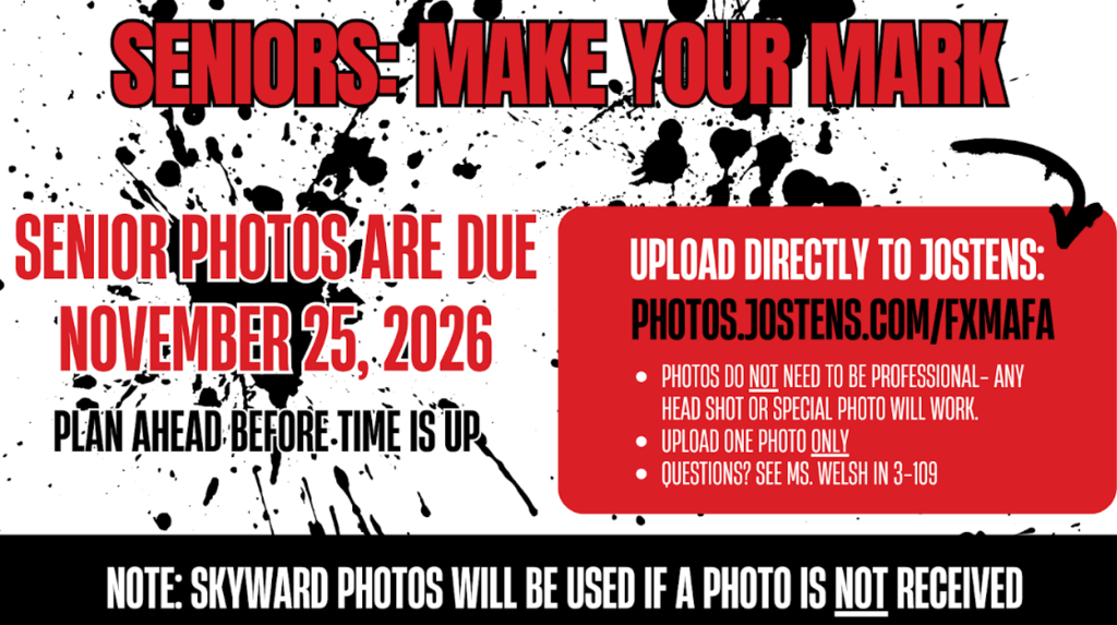 Senior Photo Deadline, Nov 25, 2026