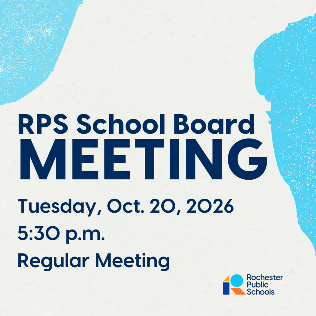 RPS School Board Meeting Tuesday, Oct. 20, 2026 5:30pm Regular Meeting