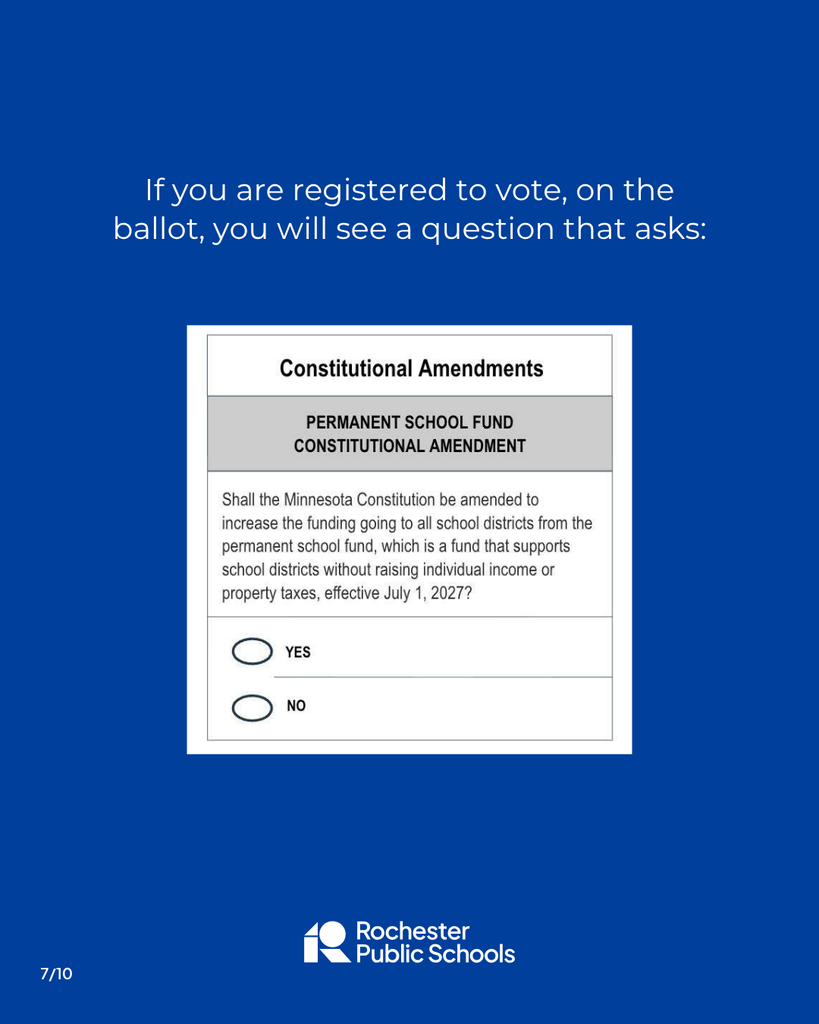 If you are registered to vote, on the ballot, you will see a question that asks