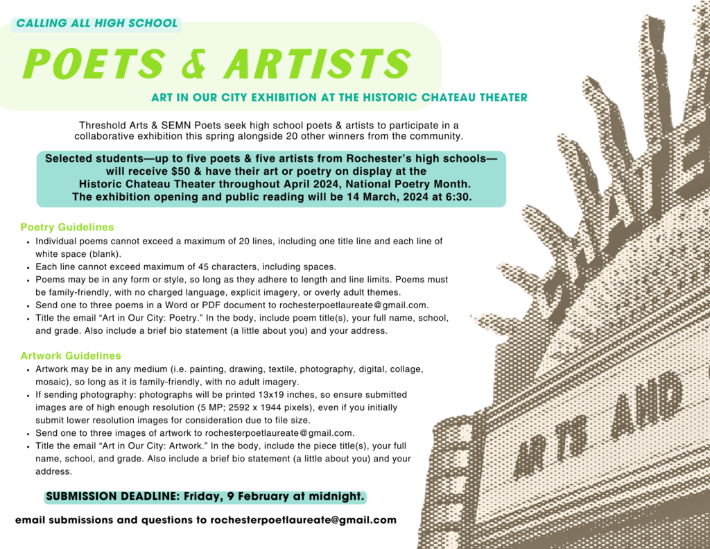 Calling high school poets and artists