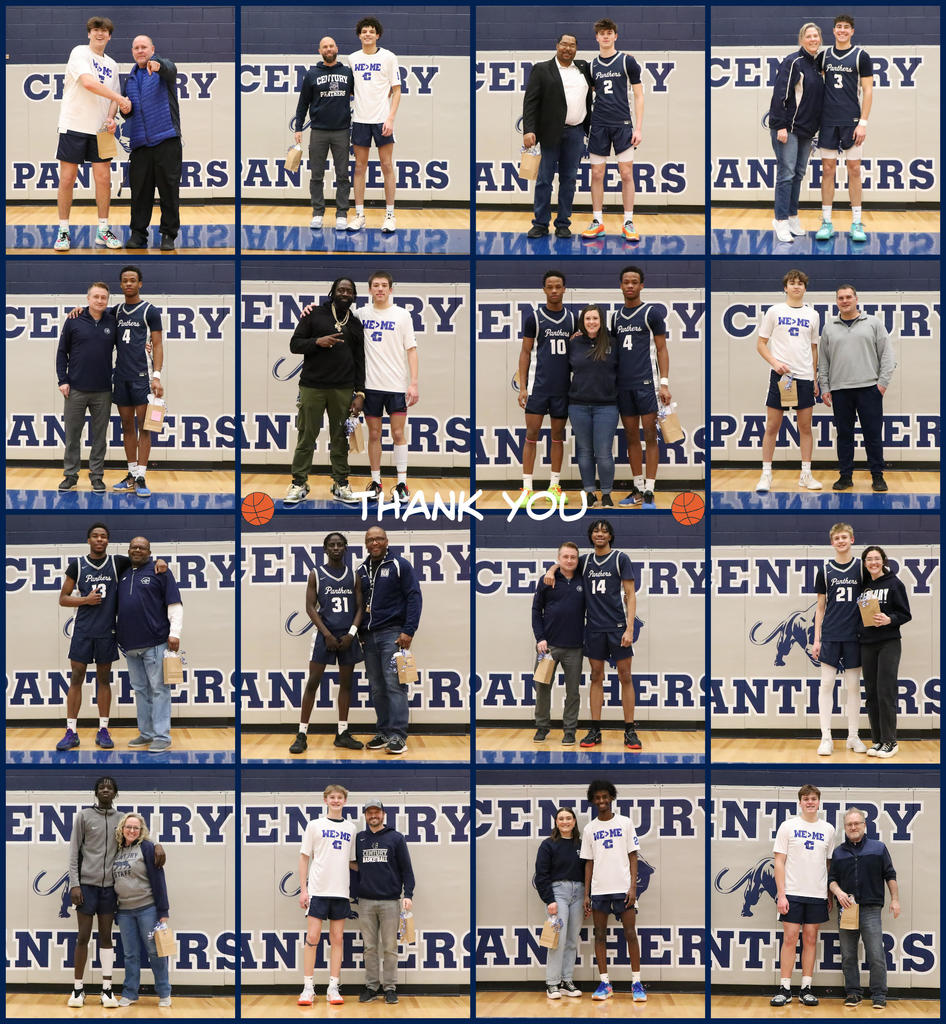 Staff and basketball players