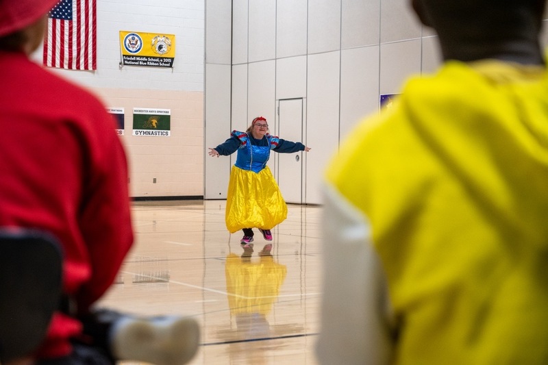 Megan performs her dance and gets her congratulatory hug from Morgan