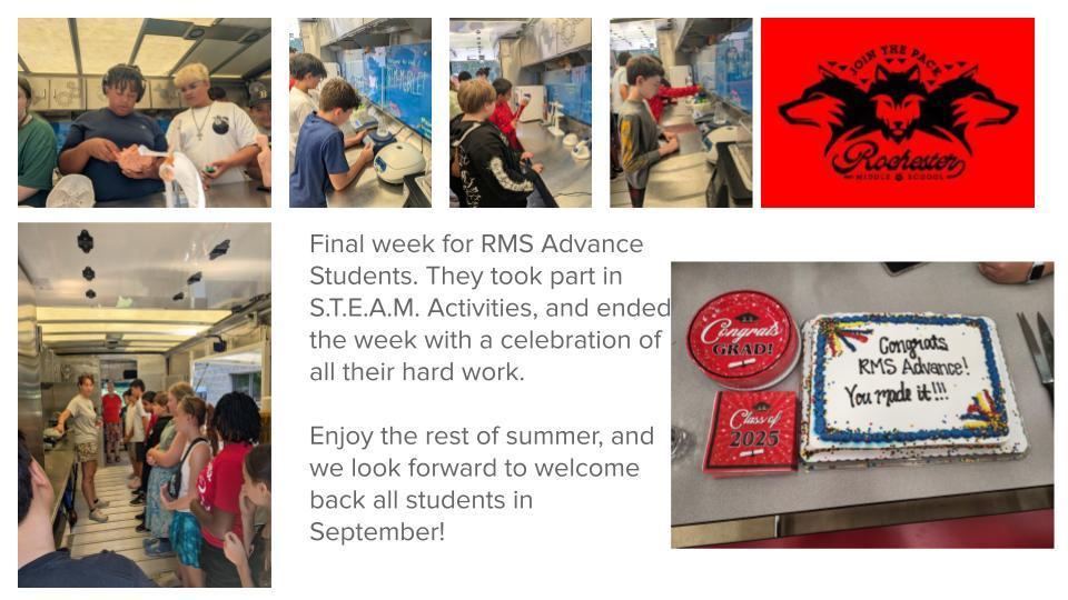 Final week of RMS Advance