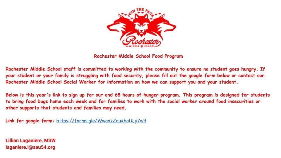 RMS Food Program 