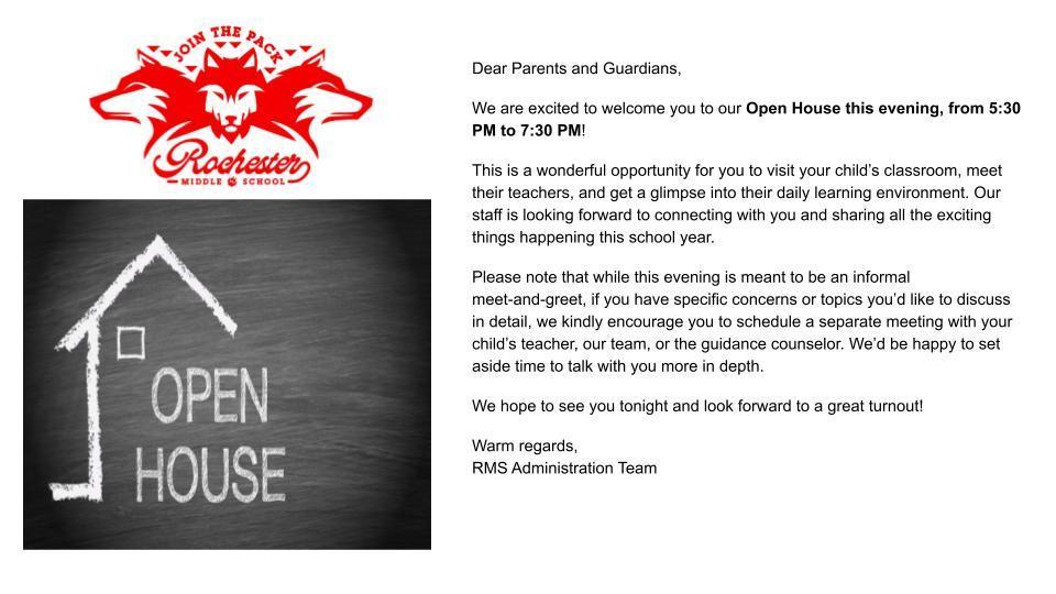 Open House Tonight!