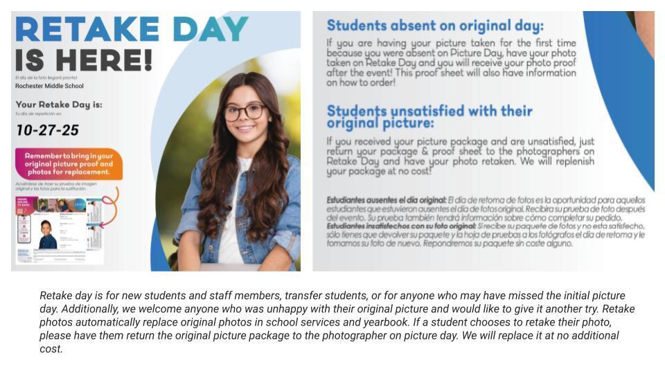 Picture Retake Day Information