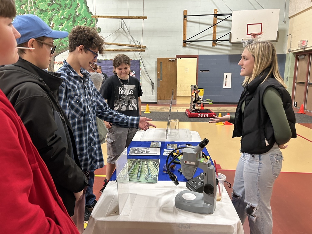 Students at the 8th grade exploratory event. 