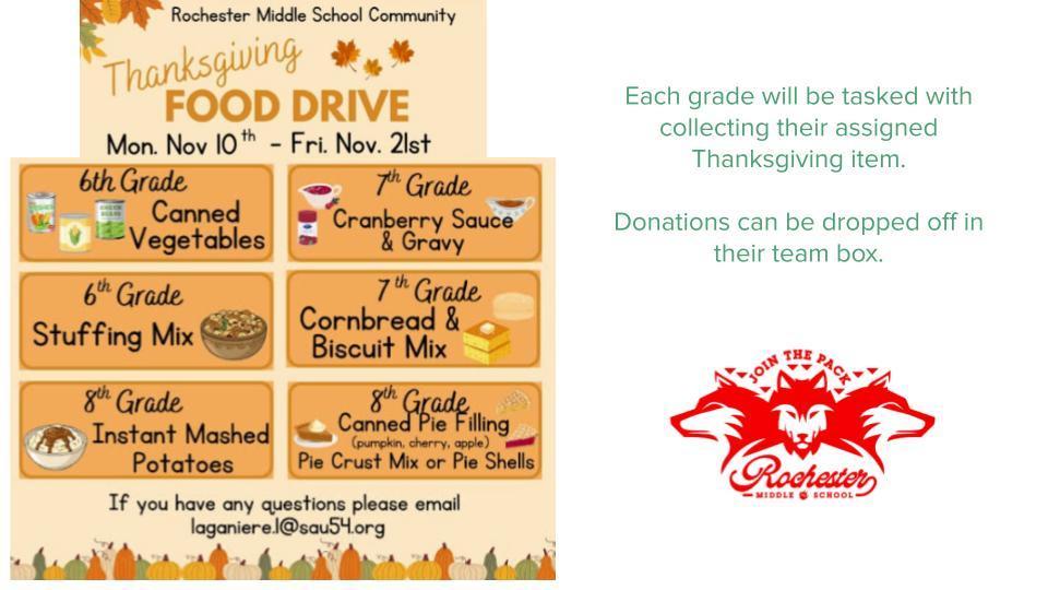 RMS Thanksgiving Food Drive 