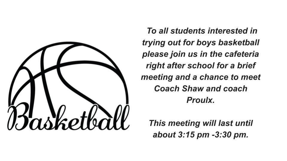 RMS Boys Basketball Announcement 