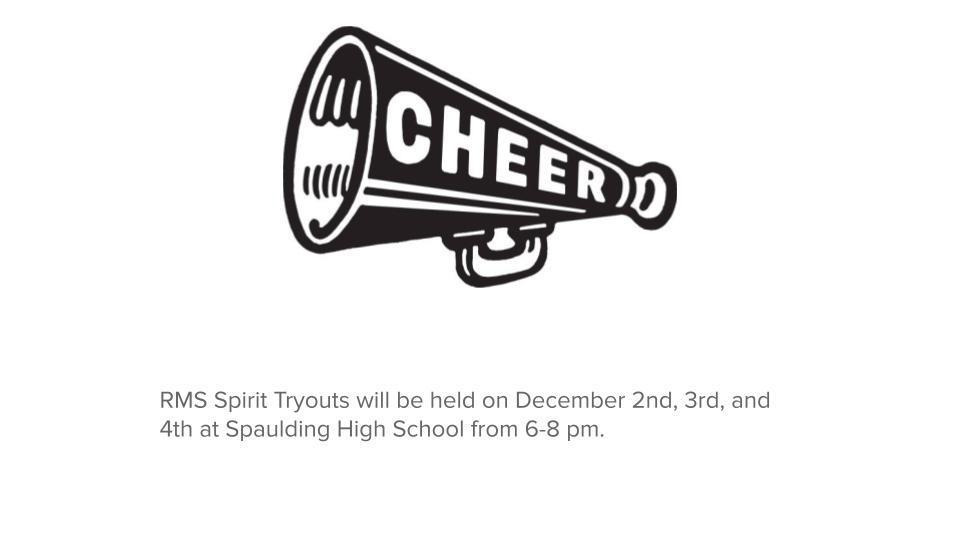 RMS Spirit Tryouts Announcement 