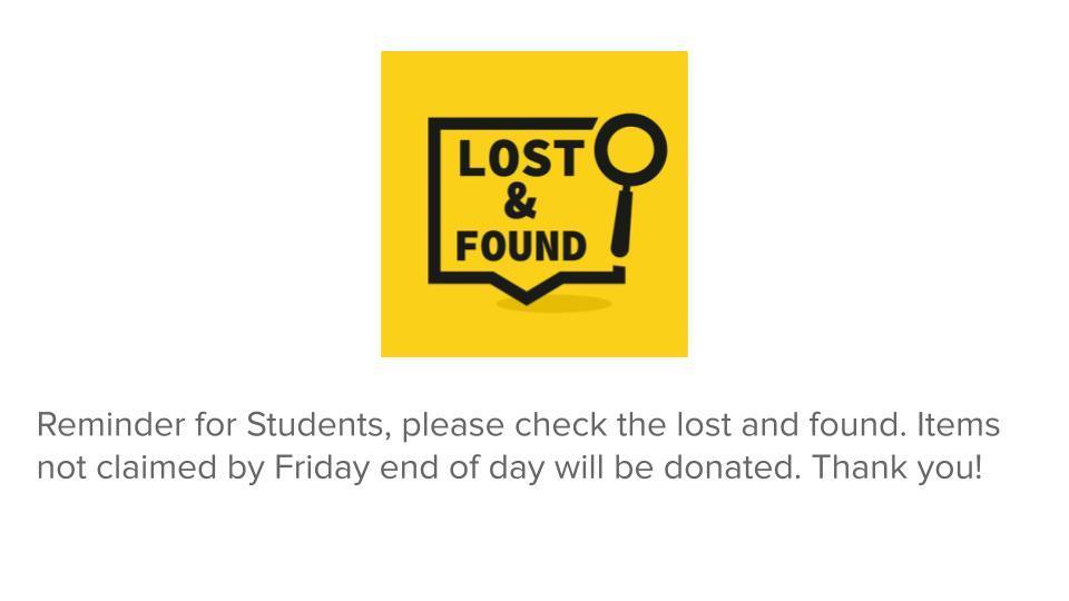 Lost and Found Announcement 