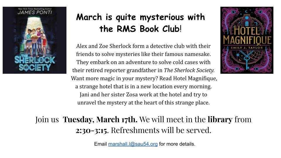 Book Club Announcement 