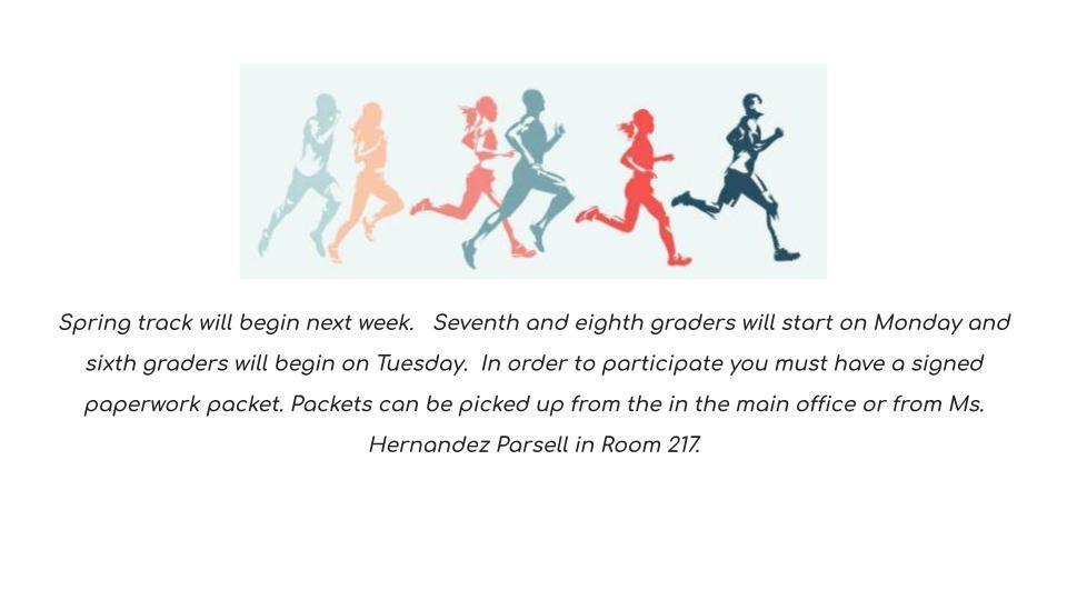 Spring Track Announcement