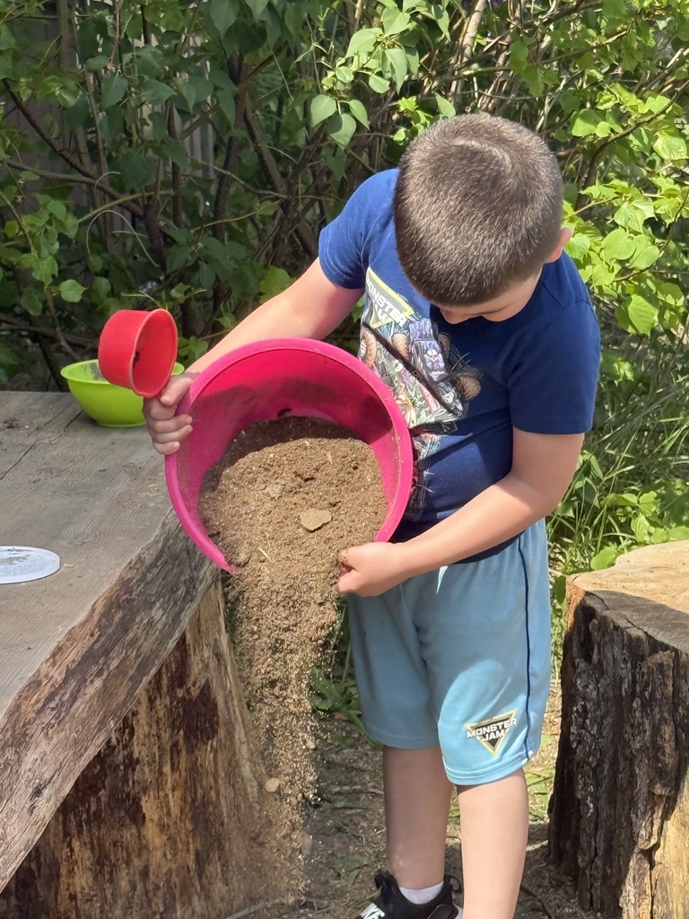 We are learning about bartering in Mrs. Marchand's kindergarten class and enjoying our outdoor classroom! 