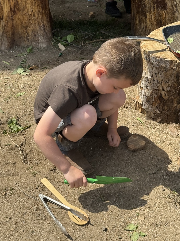 We are learning about bartering in Mrs. Marchand's kindergarten class and enjoying our outdoor classroom! 