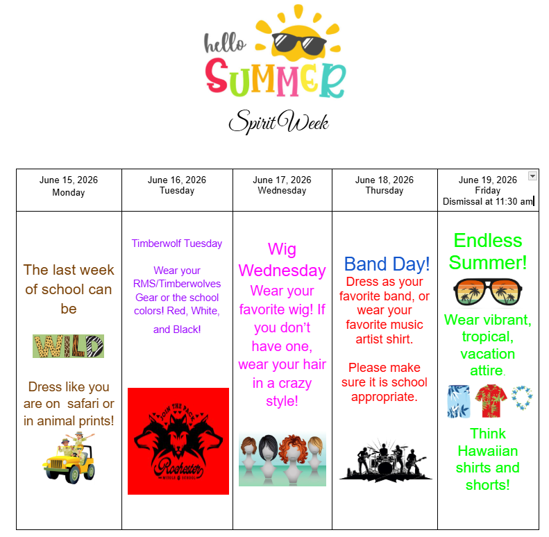 June Spirit Week