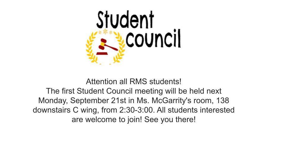 Student Council Announcement
