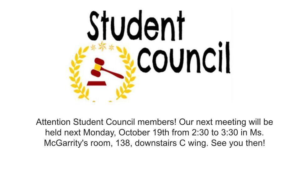 Student Council Announcement 