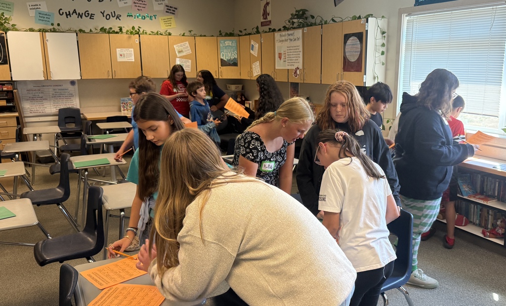 Students participating in classroom