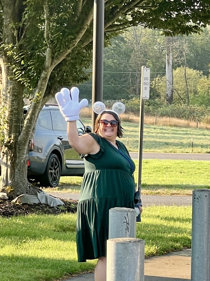 someone waving