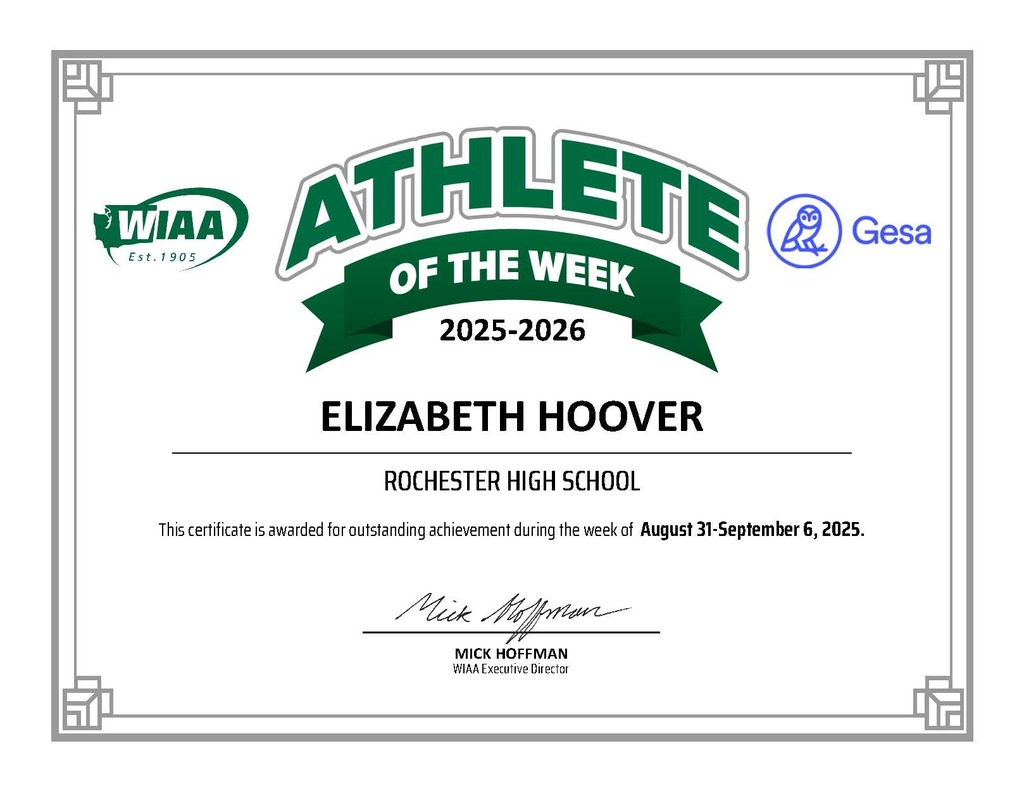 Athlete of the week 25-26 Elizabeth Hoover RHS WIAA
