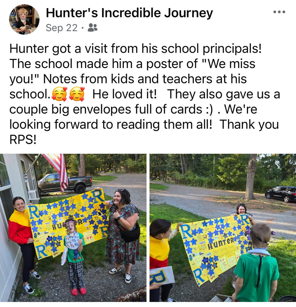 Hunter's Incredible Journey - Thank you cards for Hunter Delivered by Ms. Cearns & Mrs. Kernutt