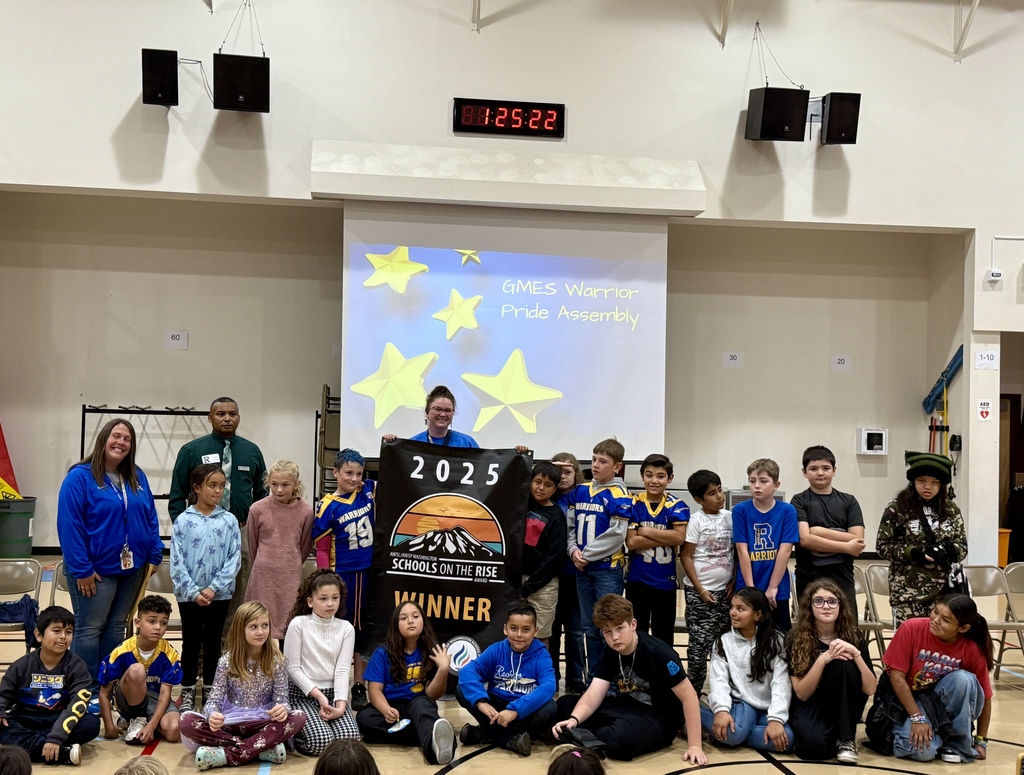 GMES Students with Schools on the Rise Banner