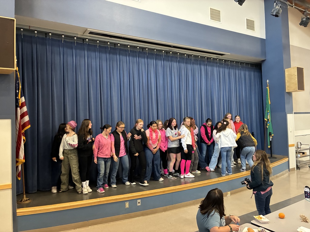 Students who participated in pink out day