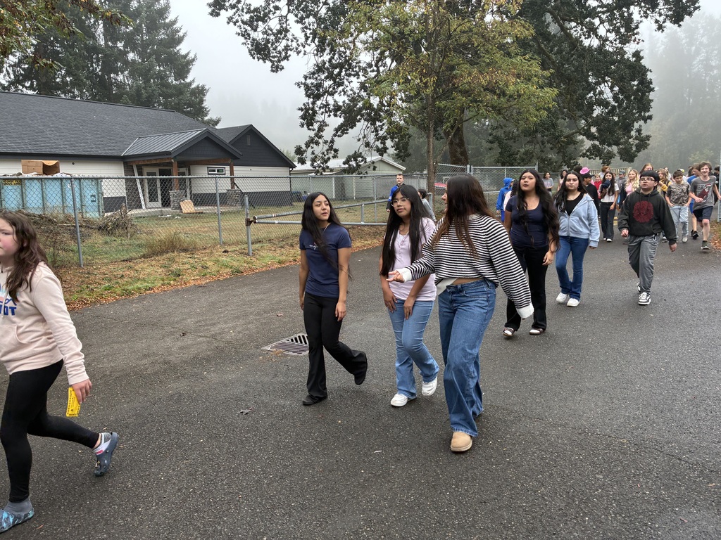 Students Participating in the Run Walk Activity