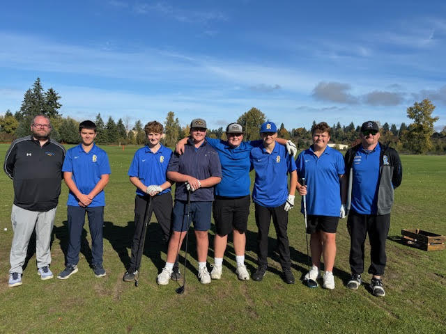 Golfers smiling for photo