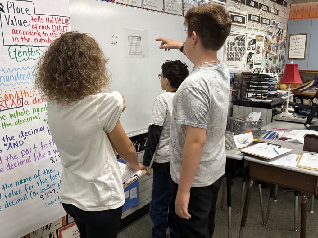 Students learning math