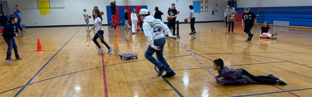 Kids playing in gym