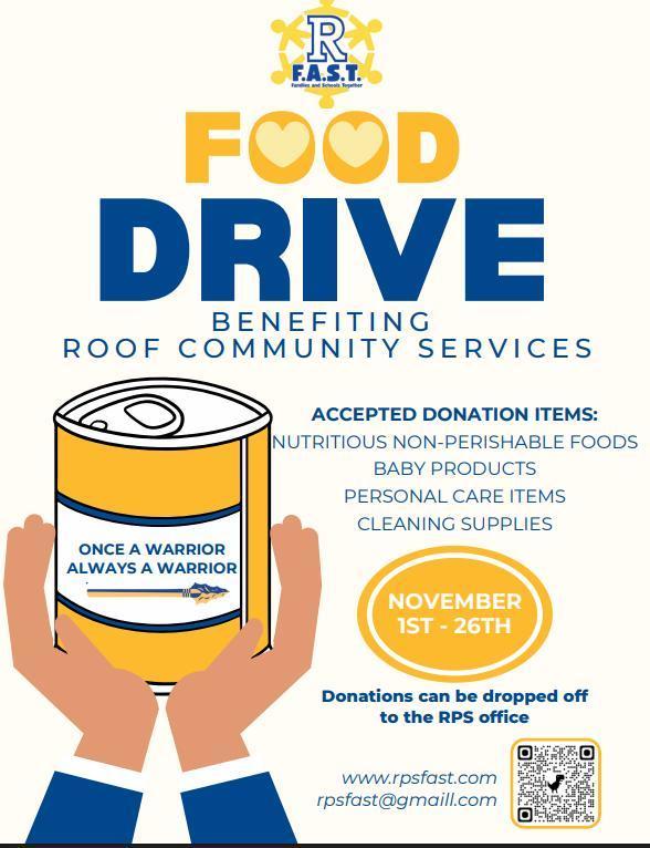 Image of food drive poster.