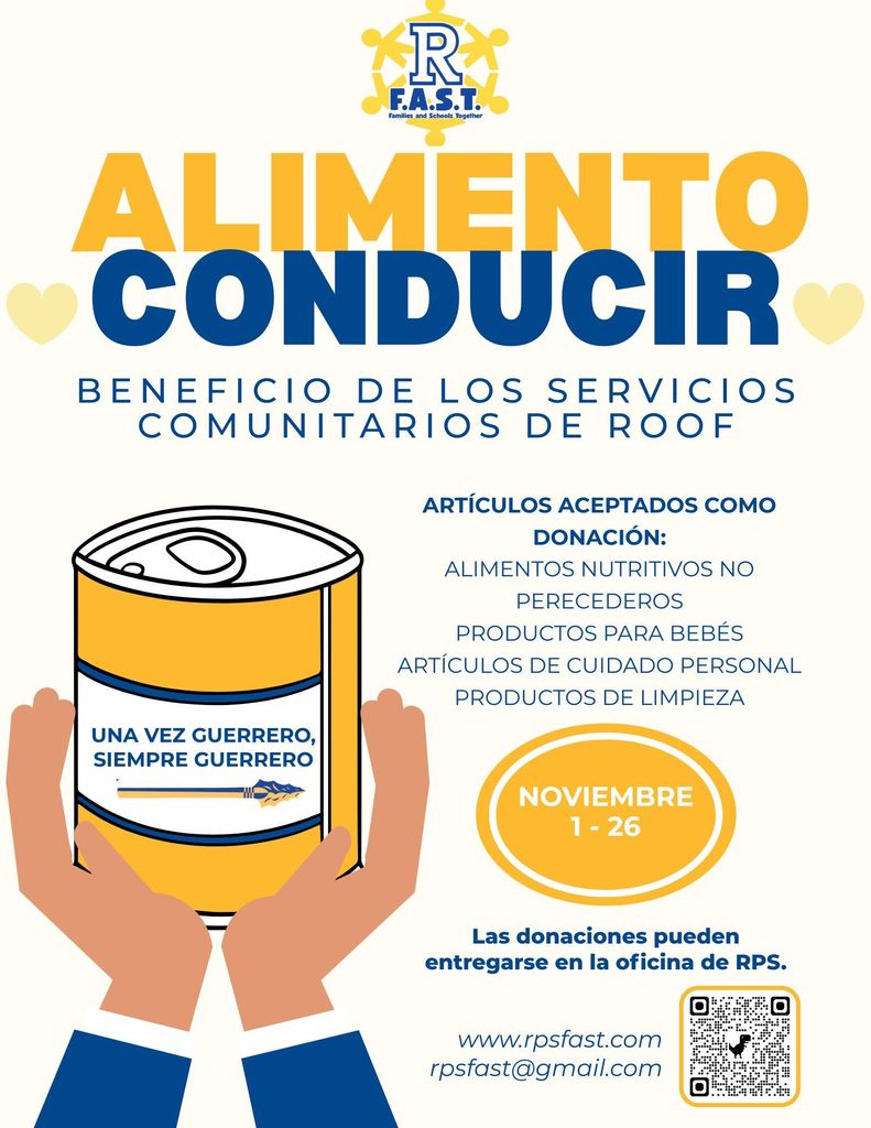 Food Drive Poster in Spanish
