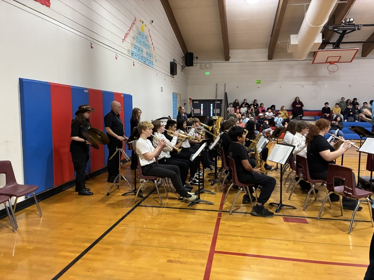 RMS band at Veterans Day assembly