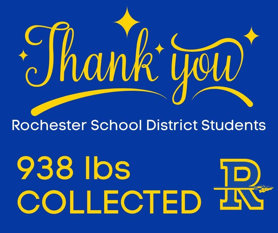 Thank You RSD Students 938 lbs collected