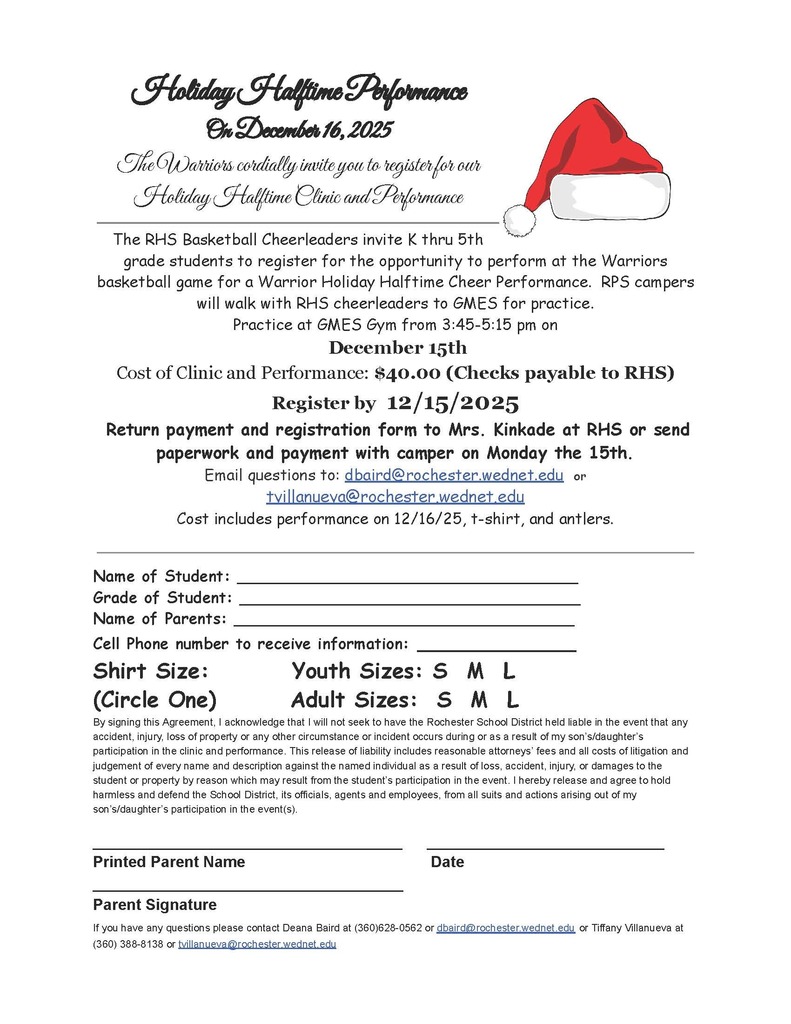 Holiday Halftime Performance Flyer