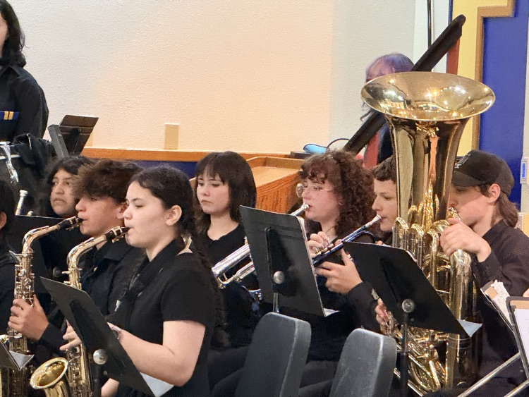 band students playing