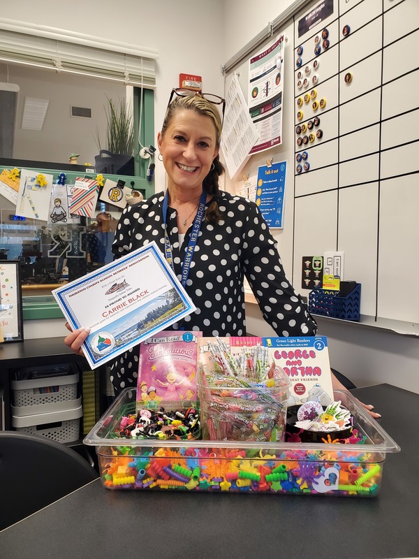 Carrie Black with Grant Certificate