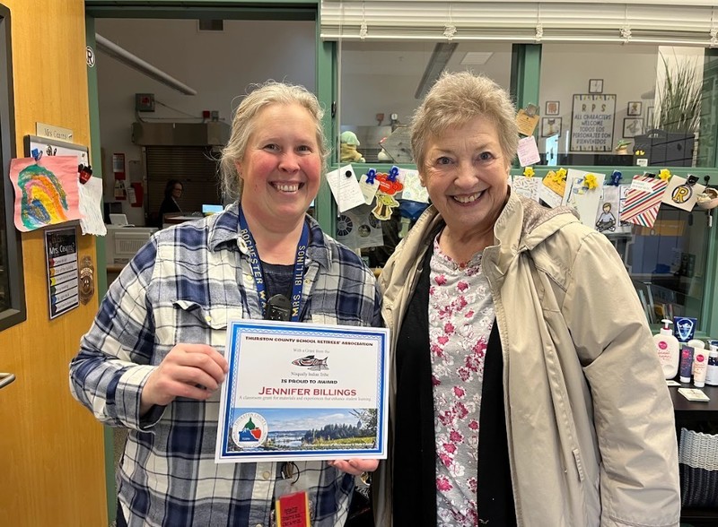 Ms. Billings with Karen Keller