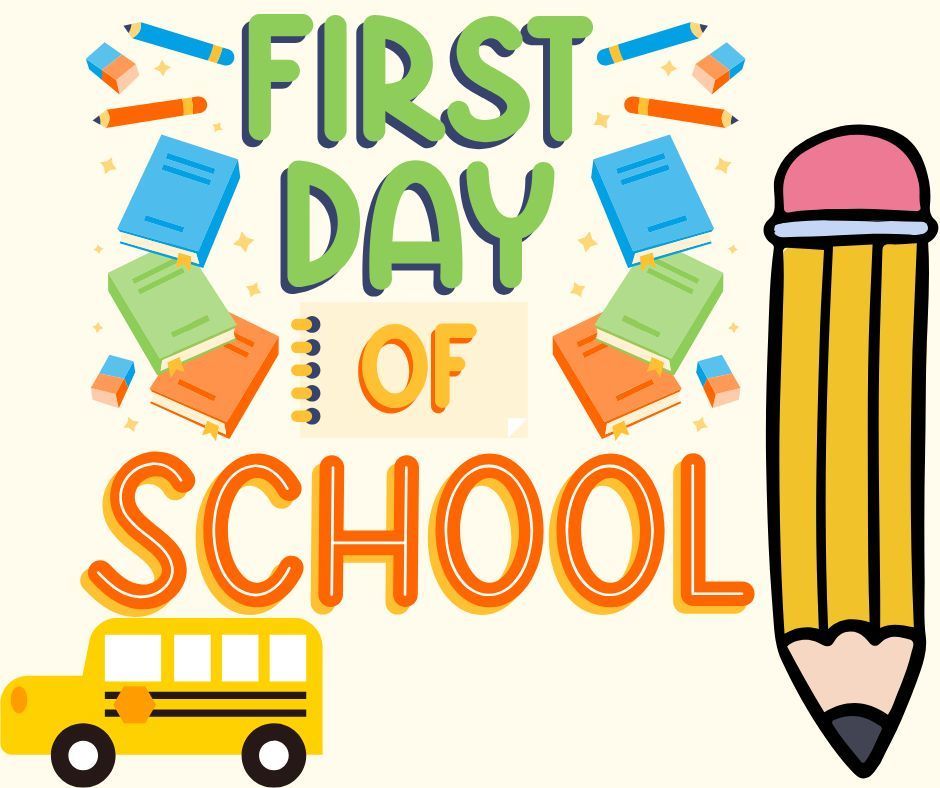 Rock County Christian School Back to School image with pencil and school bus