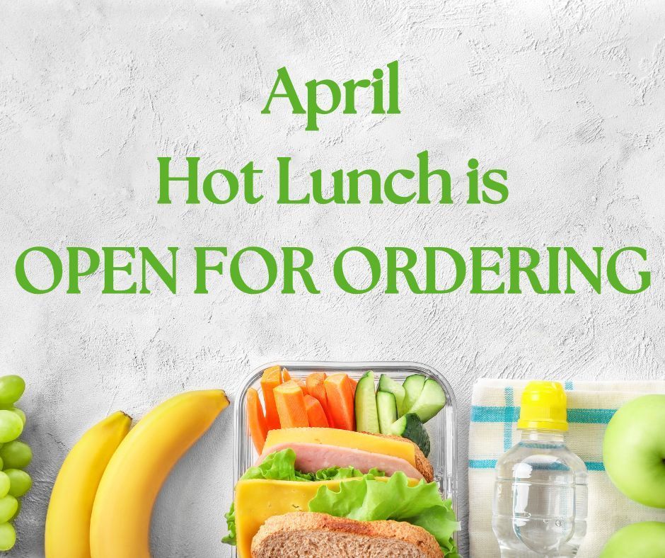 Rock County Christian School Hot Lunch Reminder