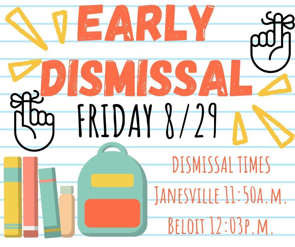 Rock County Christian School Early Dismissal Notice