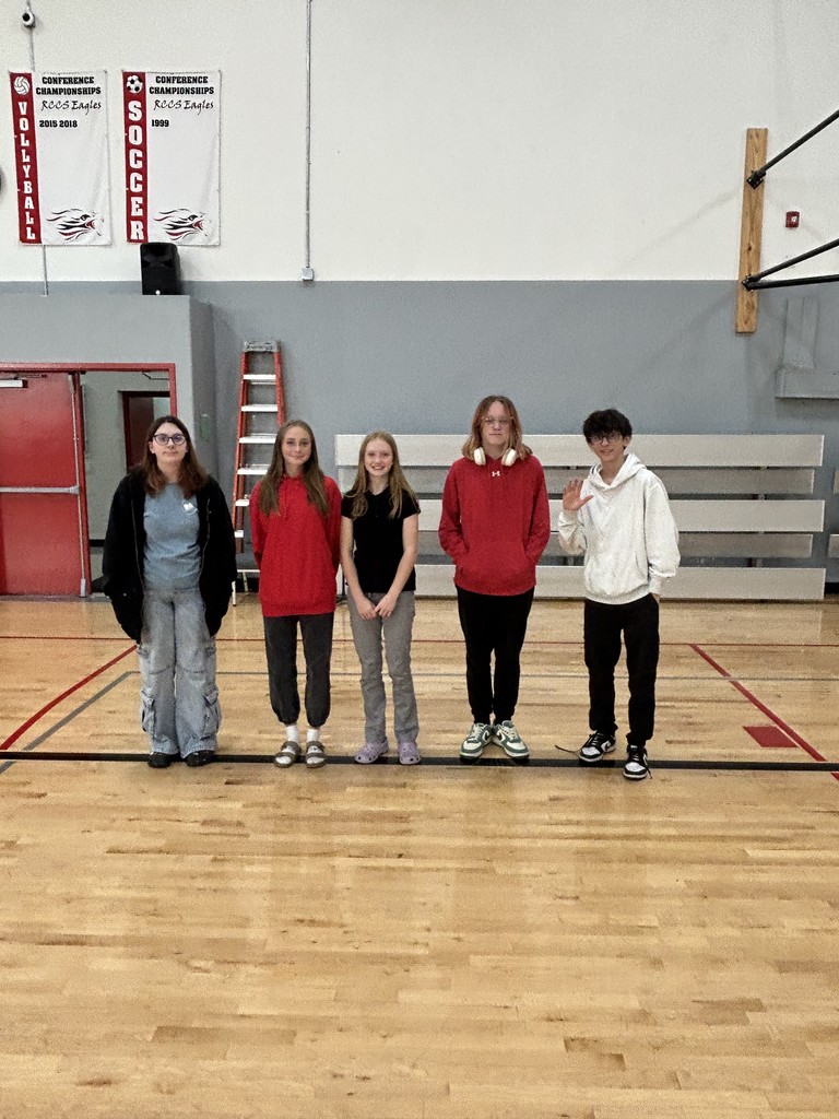 Rock County Christian School recepients of the Compassionate student of the month award