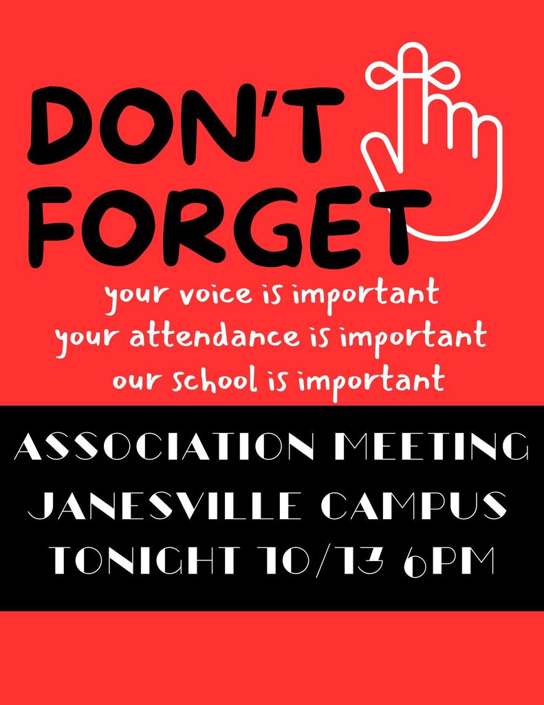 Rock County Christian School Association Meeting Reminder