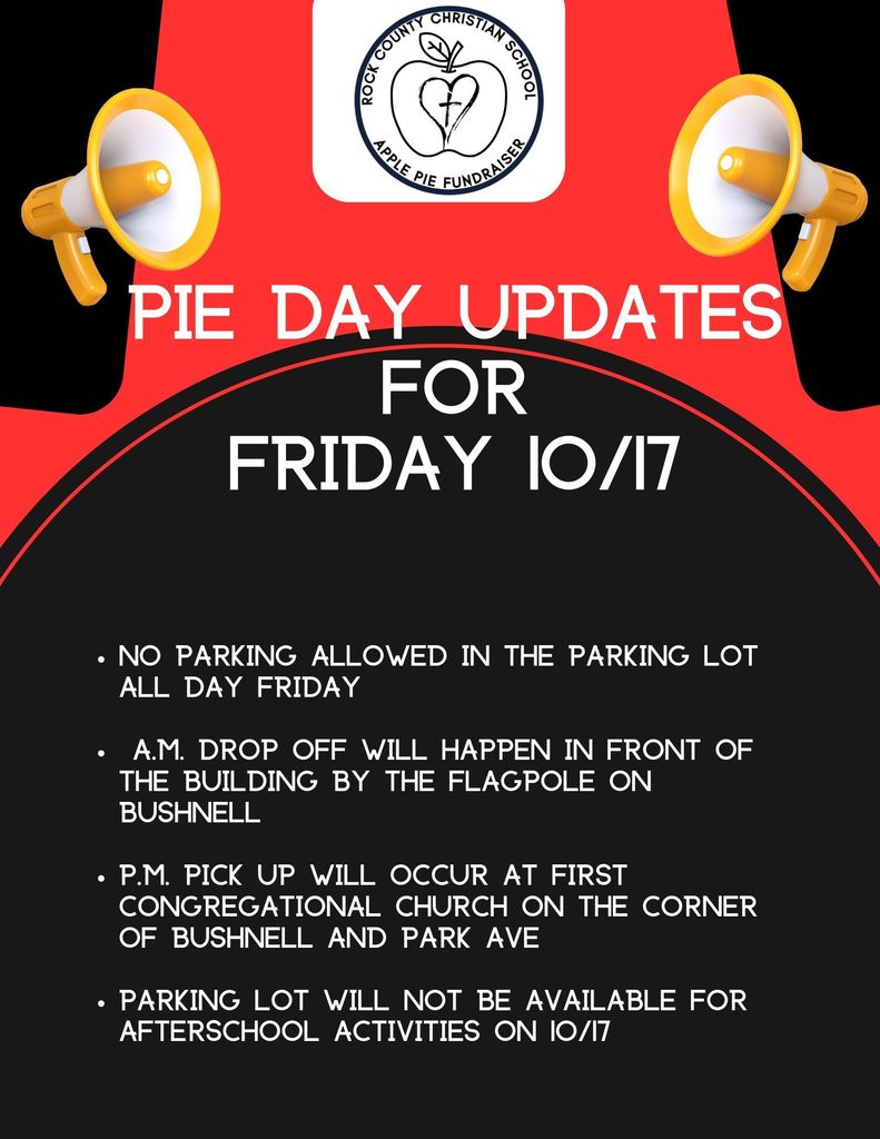 Rock County CHrsitian School Pie Updates