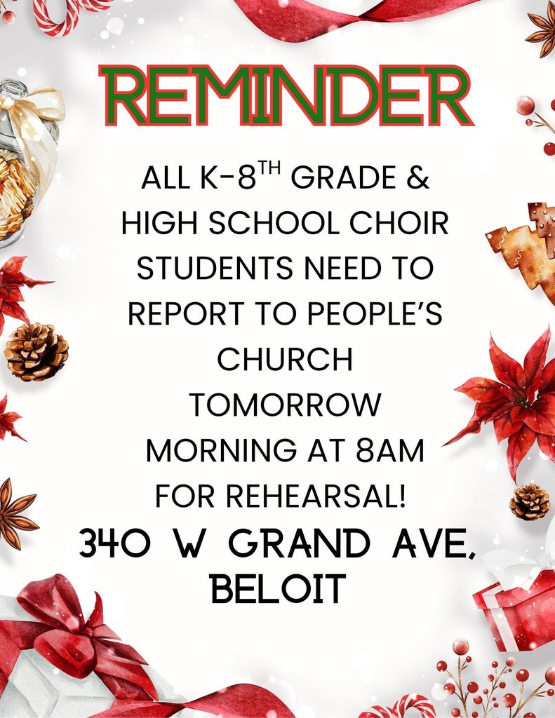 Rock County Christian School Christmas rehearsal update
